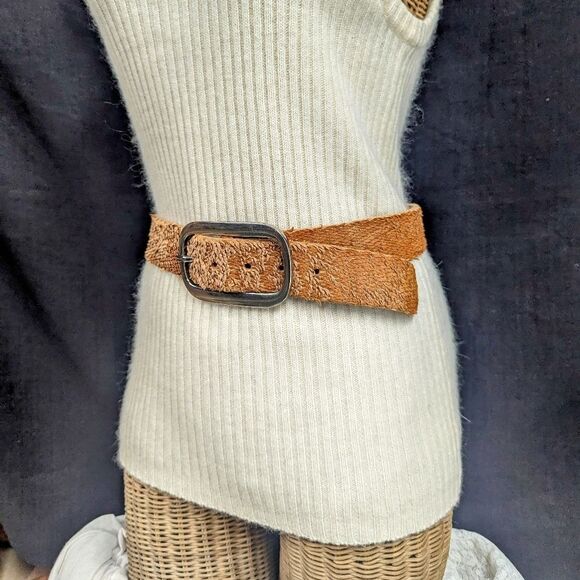SANGIORGIO | Italian Textured Leather Belt sz XL - Picture 13 of 13